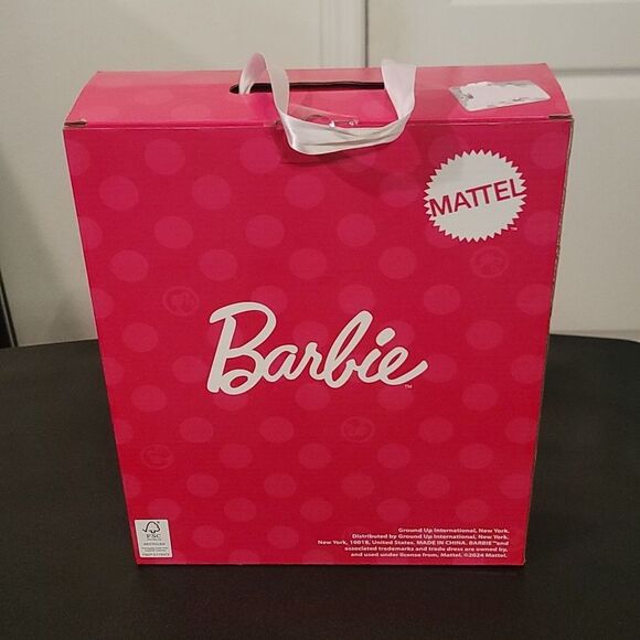 BRAND NEW BARBIE MATTEL BRIGHT PINK   LOGO WOMENS  FLIP FLOP SLIDE SANDAL - Picture 8 of 12